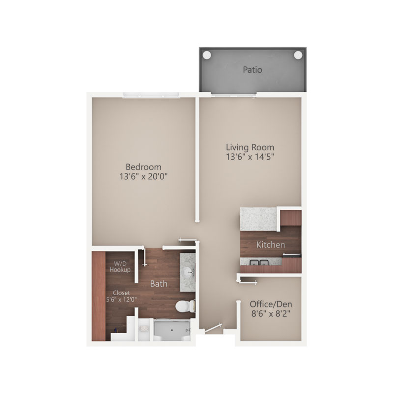 Sycamore Reserve Senior Living Sweetgum apartment floor plan