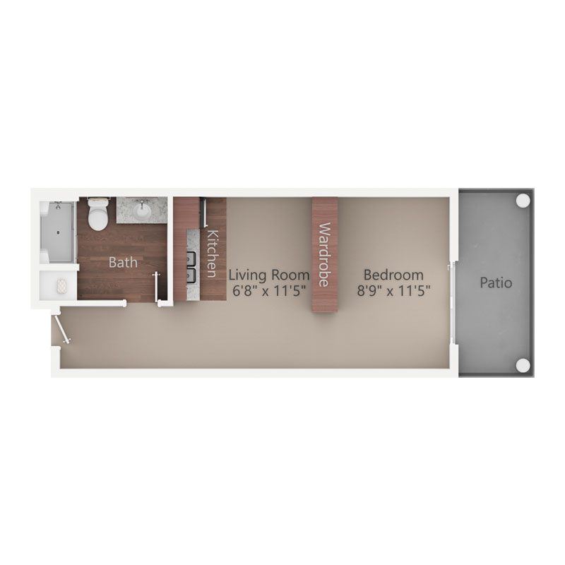 Sycamore Reserve Senior Living Chestnut apartment floor plan