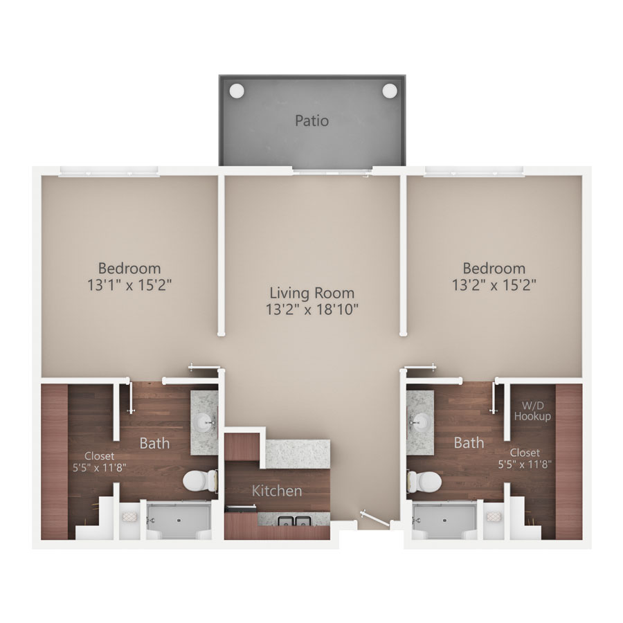Sycamore Reserve Senior Living River Birch apartment floor plan