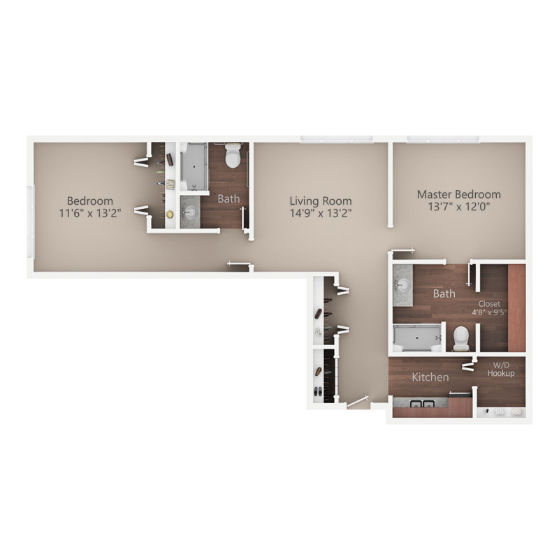Sycamore Reserve Senior Living Magnolia apartment floor plan
